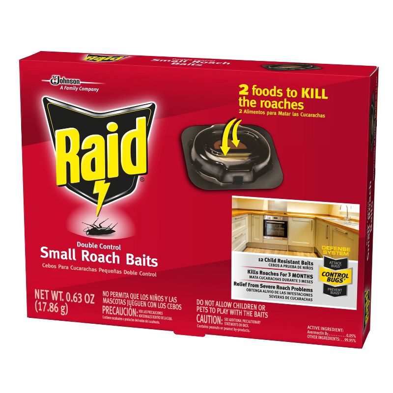 Raid Small Roach Baits Double Control - 12ct, 5 of 10
