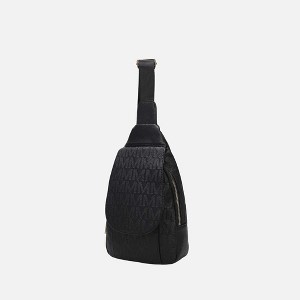 MKF Collection Cleisy M logo Embossed Vegan Leather Women’s Sling Bag by Mia K - 1 of 4