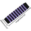 Allegra K Women's Stripe Print Knitted Fingerless Elbow Length Gloves Warmers One Size 1 Pair - 3 of 4
