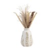 Sagebrook Home 8" Ceramic Vase - Contemporary Ivory/Beige Botanical Design Decorative Table Accent for Home or Office - Unique Gift Idea - 3 of 4