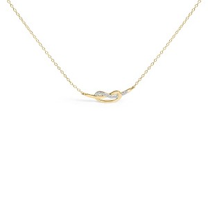 Haus of Brilliance 14K Yellow Gold Plated Silver Diamond Accent Infinity Ribbon Pendant Necklace - 1 of 4