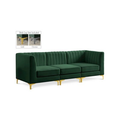 Meridian Furniture,Alina Velvet Modular Sofa