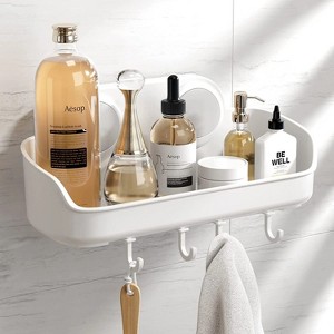 ATTOP Shower Caddy, Suction Cup Shower Caddy - No Drilling Removable Bathroom Caddy Oilproof Shower Organizer Max Hold 22lbs for Bathroom & Kitchen - 1 of 4