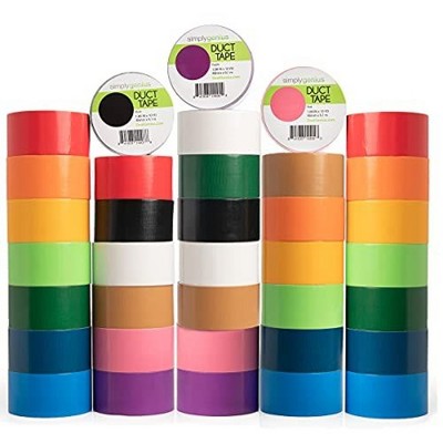 Simply Genius 36 Pack Pattern Duct Tape Heavy Duty, 1 Roll 1.88 in x 10 Yards, Colorful Duct Tape with Designs for Crafts, Assorted