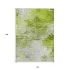 Artichoke Green And Lime Green Abstract Washable Indoor Outdoor Area Rug - 3 of 4