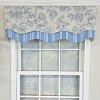 RLF Home 100% Cotton Ashington Glory  Fully lined Windows Rod Pocket Valance 50" x 16"  Blue - 2 of 4