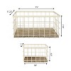 happimess Evvie Vintage Farmhouse Handmade Wire Metal Nesting Storage Baskets with Wood Base - 4 of 4