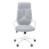 Monarch Specialties Office Chair Adjustable Height Swivel Ergonomic Armrests Computer Desk Work Metal Fabric White Grey Contemporary Modern - 4 of 4