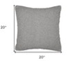 20"  Throw Pillow With Shag - 3 of 4