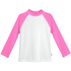 City Threads Girls UPF 50+ Color Block Long Sleeve Rashguard Tee - USA-Made - 1 of 4