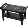 30" Tranquility DT123 Wide Teak Wood Shower Bench with Handles - DecoTeak: Elegant Bathroom Bench, Non-Upholstered, 250lb Capacity - 2 of 4