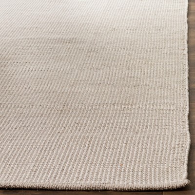 Ivory and Grey Handwoven Cotton 8' x 10' Area Rug