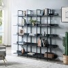 KWPZQEB 5 Tier Bookshelf, Industrial Large Bookcase with 15 Open Display Shelves, Large Etagere Bookshelf, Wide Book Case for Home & Office - 3 of 4
