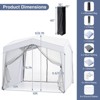 Costway 10 X 10 FT Pop up Canopy Tent with 4 Sidewalls Mesh Netting Wheeled Bag 8 Stakes - 3 of 4