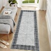 Machine Washable Area Rug Modern Plaid Carpet Non-Slip Stain Resistant Pet Friendly for Living Room Bedroom Dining Room - 2 of 4