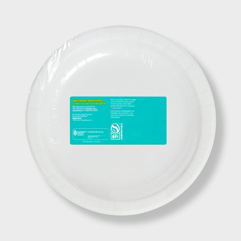 Heavy Duty White Paper Plates 8.5&#34; - 55ct- up &#38; up&#8482;, 3 of 4