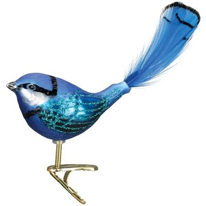Old World Christmas Glass Blown Ornament for Christmas Tree, Fairy Wren - 1 of 3