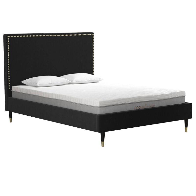 Audrey Velvet Upholstered Bed - Cosmoliving, 4 of 11