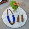 Slickblue Artisan Crafted Multi-Strand Bead Necklace – 22-Inch Unique Jewelry in Brown & Blue or Brown & White - 3 of 4
