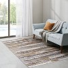 LunaLulinlk Watercolor Abstract Stripe Woven Area Rug - 2 of 4