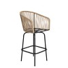 CAVINAS Patio Table and Chairs Set with Round High Table, Steel Patio Furniture Sets, Modern Lawn Furniture Set for Backyard, Garden - 3 of 4