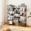 5 Tier Bookcases and Bookshelves, Large Etagere Bookshelf Open Display Rack w/Metal Frame, Rustic Standing Bookshelves for Living Room Bedroom Office - 2 of 4