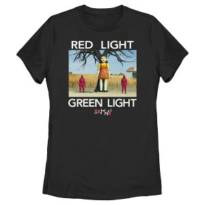 Women's Squid Game Red Light Green Light Scene T-Shirt - 1 of 4