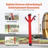 VEVOR Inflatable Tube Man Set, 6 ft Tall, Wacky Waving Inflatable Dancing Tube Guy with 1/15 HP Blower, PP Shell IPX3 Waterproof Blower Fan, Red - 3 of 4