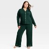 Women's Cloud Knit Modal Long Sleeve Notch Collar Top and Pants Pajama Set - Auden™ - 3 of 4
