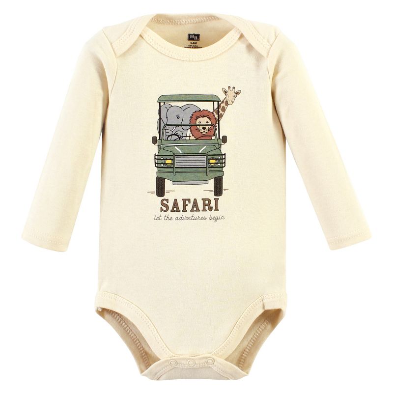 Hudson Baby Infant Boy Cotton Bodysuit, Pant and Shoe Set, Going On Safari Long Sleeve, 4 of 6