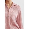 Women's Textured Button Up Pant Set - entro - 4 of 4
