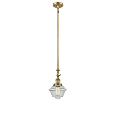 Oxford - 1 Light Stem Hung Tiltable Mini Pendant In Traditional Style-12 Inches Tall and 7.5 Inches Wide