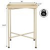 JONATHAN Y Sterling 26.25" Industrial Classic Metal Foldable Rectangular End Table & Side Table with Removable Tray Top - 3 of 4