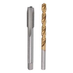 Unique Bargains High Speed Steel Titanium Plated Straight Flute Thread Tap and Twist Drill Bit - 1 of 4