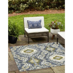 Unique Loom    Outdoor Modern Union Area Rug - 1 of 4