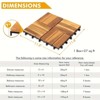 Gulches 27pcs Interlocking Deck Tiles, 11.8"x11.8" Natural Solid Acacia Wood, for Indoor/Outdoor Patio Garden Balcony Poolside - 4 of 4