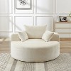CENGHU Chenille Lazy Sofa Bean Bag Chair, Sponge Chaise Lounge Chair Indoor, Modern Sleeper Chair for Living Room Bedroom Office - 3 of 4