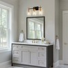 DORESshop 20 in. 3-Light Black and Gold Metal LED Vanity Light with Clear Glass Shades, Modern Bathroom Lighting - 4 of 4