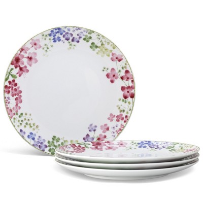 Noritake Bloomington Road Colorful Set of 4 Dinner Plates