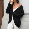 Women's Casual Long Sleeve Knit Cardigan Open Front Asymmetrical Top - 2 of 4