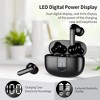 MOVSSOU Wireless Earbuds Bluetooth Headphones LED Display Waterproof In-Ear Earphones Mic Black - 2 of 4