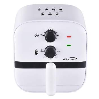 Brentwood 1 Quart Small Electric Air Fryer with 60min Timer and Temp Control in White