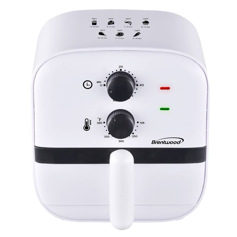 Brentwood 1 Quart Small Electric Air Fryer with 60min Timer and Temp Control in White, 1 of 10
