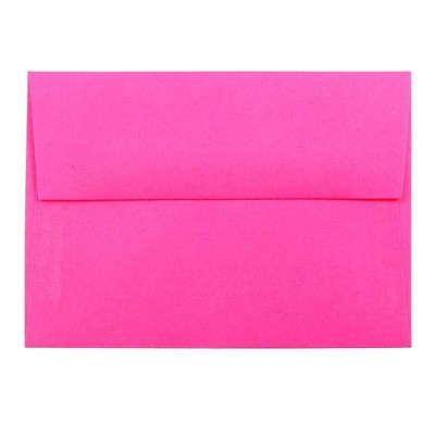 JAM Paper 4Bar A1 Colored Invitation Envelopes 3.625x5.125 Ultra Fuchsia Pink 15790