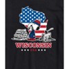 Men's - Peanuts - American Flag Wisconsin Snoopy Short Sleeve Graphic T-Shirt - 2 of 4