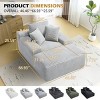 67" Corduroy Chaise Lounge Chair with Wide Armrest, Oversized Deep Seat Convertible Boneless Sofa for Living Room, No Assembly-3irtyhousy - 4 of 4