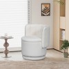 Vynxaria 23.62 Inch Gray Fabric Claire Swivel Accent Chairs, 360' Degree Rotation with Storage, Ideal for Living Room and Bedroom - 2 of 4