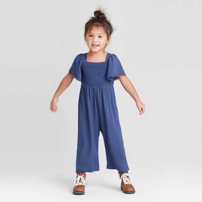 girls navy blue jumpsuit