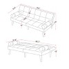 NicBex Couches for Living Room 65.7" Multi-Functional Adjustable Sofa Bed Linen Upholstered 2-seater Sofa Sleeper Sofa with Solid Wood Legs, Blue - 4 of 4