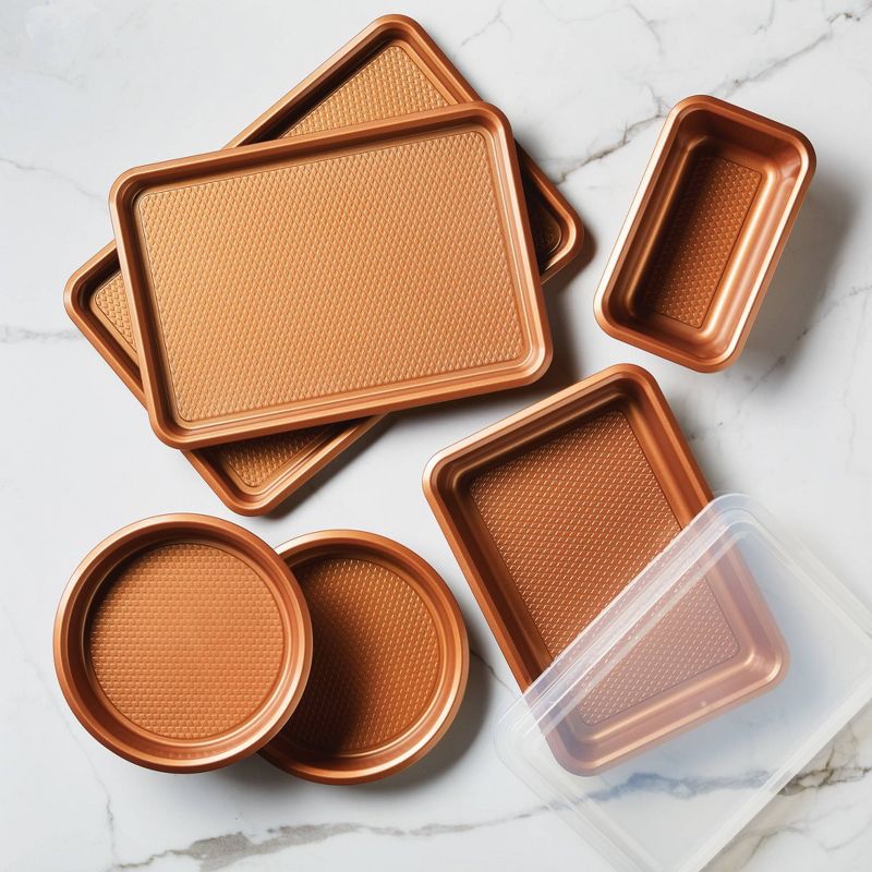 Ayesha Curry 7pc Bakeware Set Copper, 2 of 19